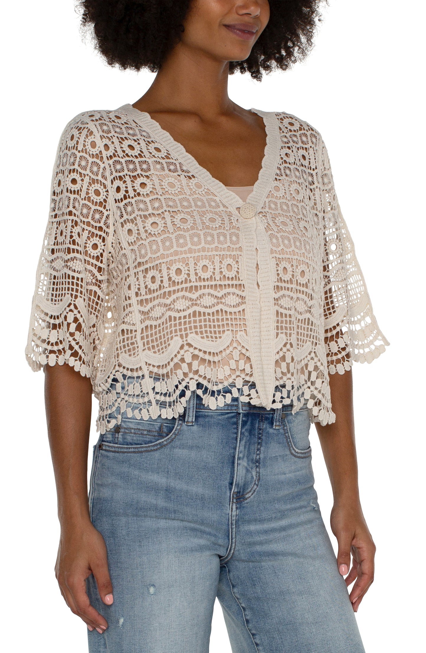 LIVERPOOL SHORT SLEEVE LACE BOLERO
