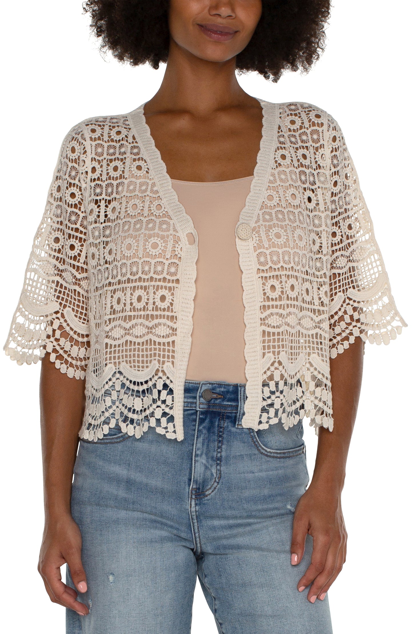 LIVERPOOL SHORT SLEEVE LACE BOLERO