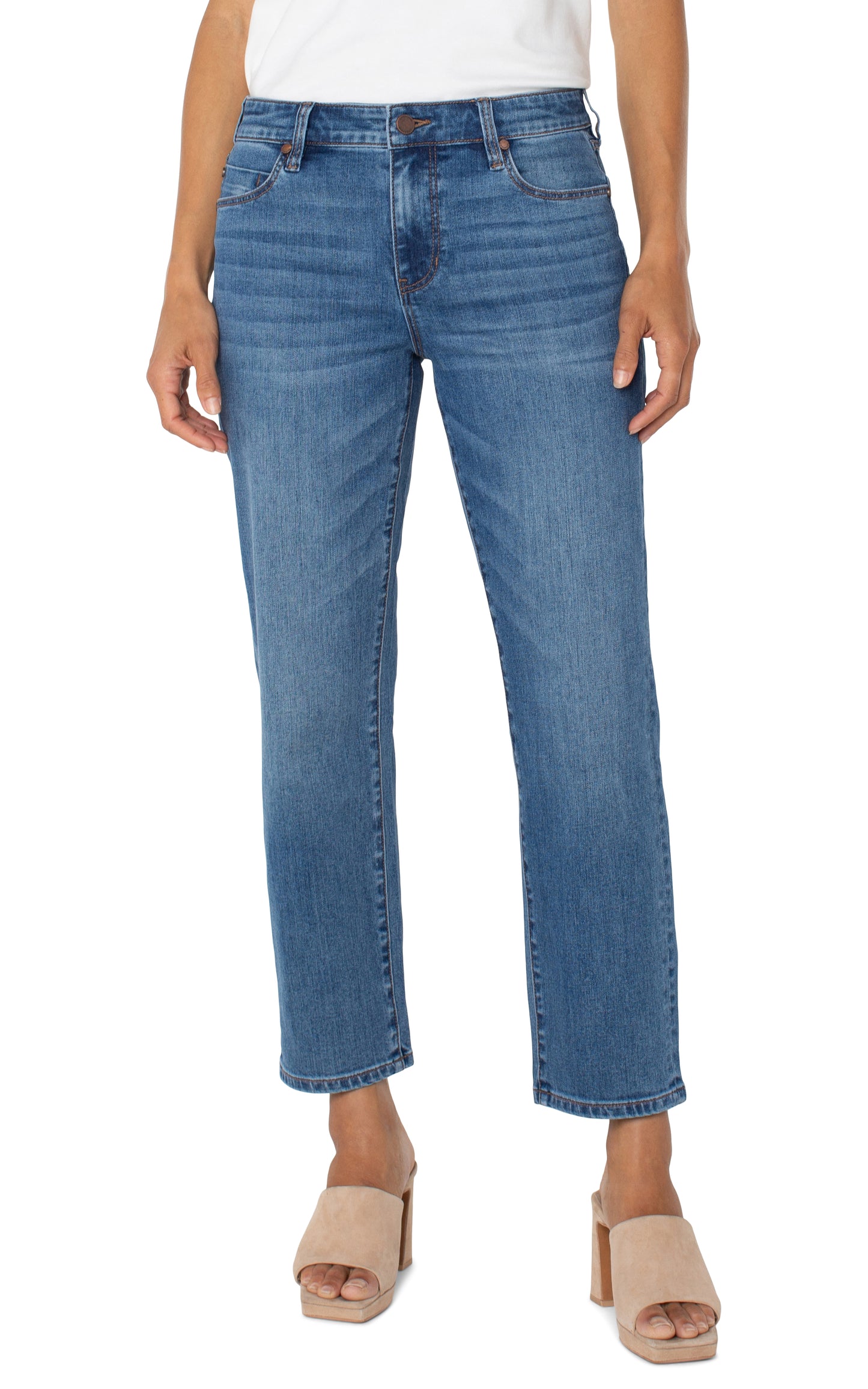 LIVERPOOL KENNEDY CROP STRAIGHT - 27" INSEAM