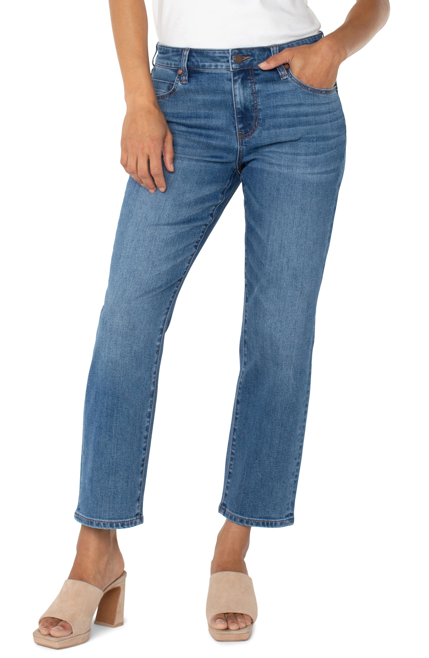 LIVERPOOL KENNEDY CROP STRAIGHT - 27" INSEAM