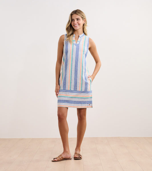HATLEY MARIN SHIFT DRESS-DUSK STRIPES