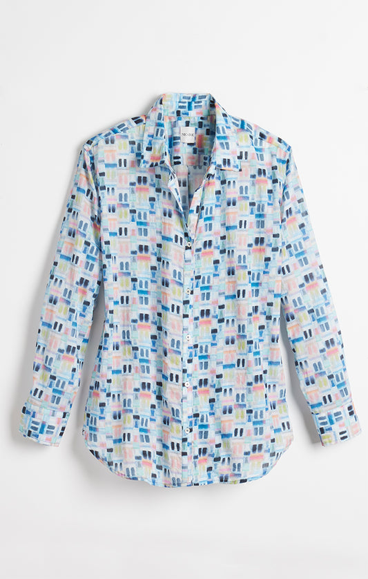 NIC + ZOE PORTOFINO COTTON BOYFRIEND SHIRT