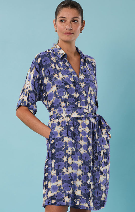 NIC + ZOE SHIBORI STONE BELTED DEVON DRESS