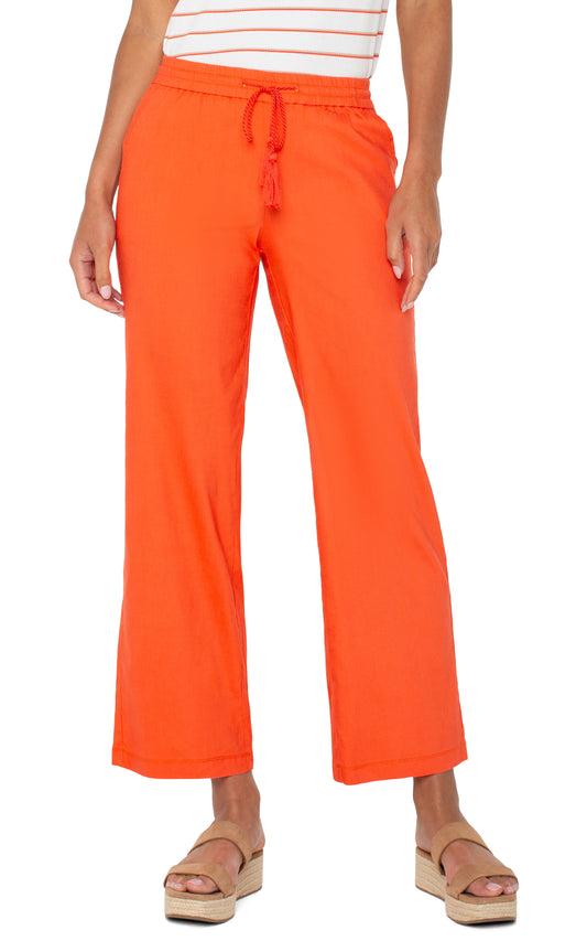 LIVERPOOL PULL ON DRAWSTRING WIDE LEG PANTS