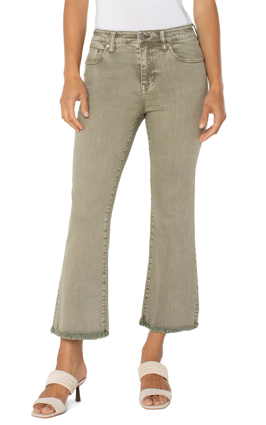 LIVERPOOL HANNAH CROPPED FLARE WITH FRAY HEM