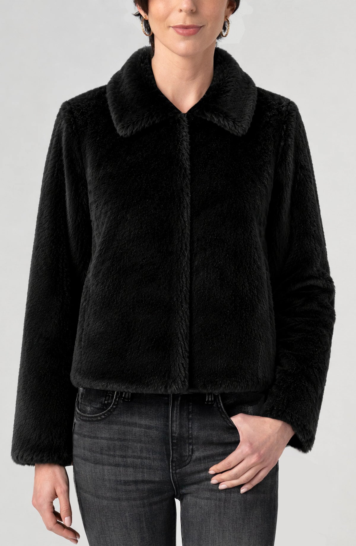 Liverpool Collared Faux Fur Jacket