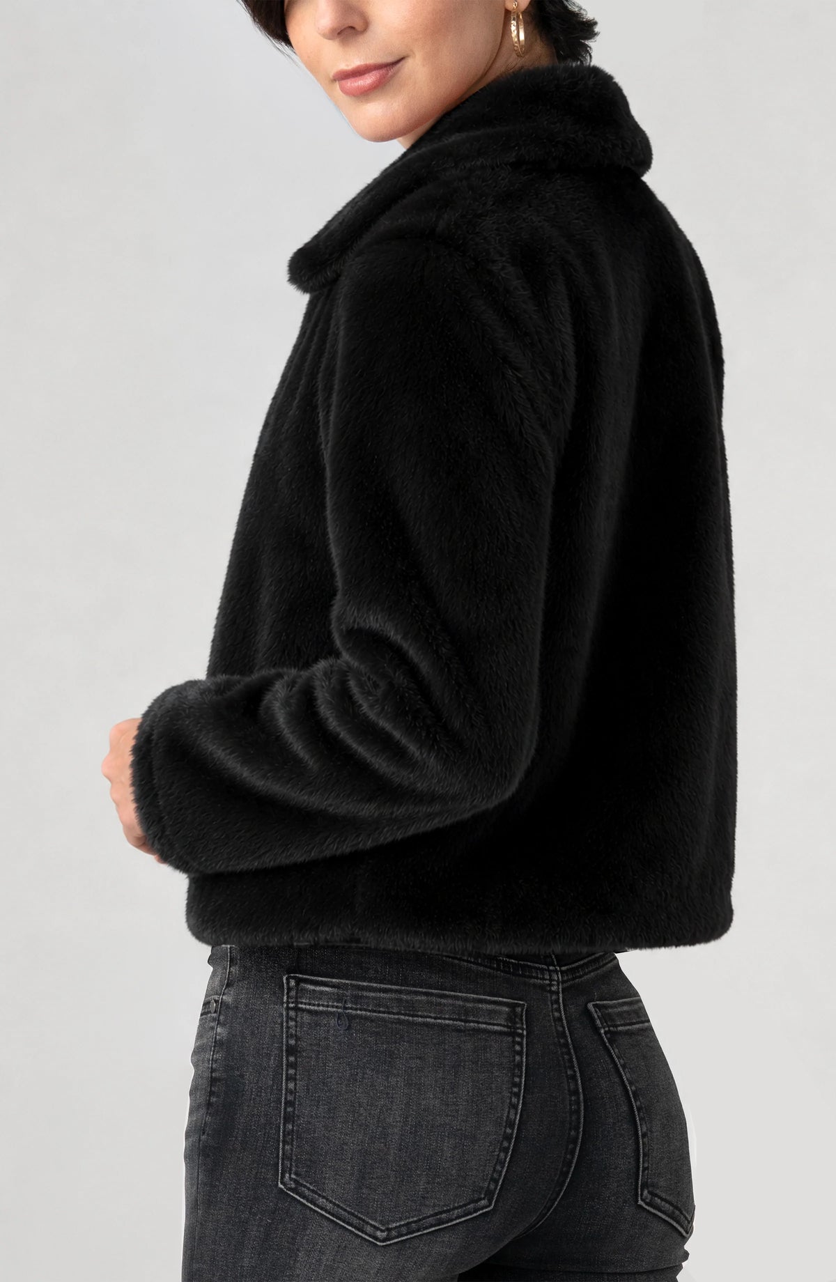 Liverpool Collared Faux Fur Jacket