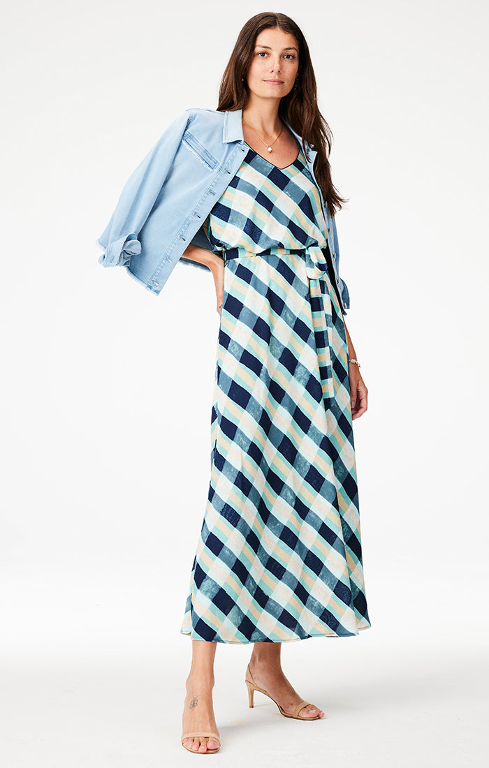 NIC+ZOE PAINTED PLAID BIANCA DRESS