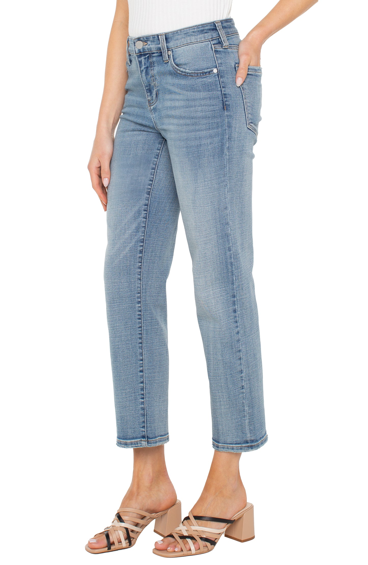 LIVERPOOL KENNEDY CROP STRAIGHT - 27" INSEAM