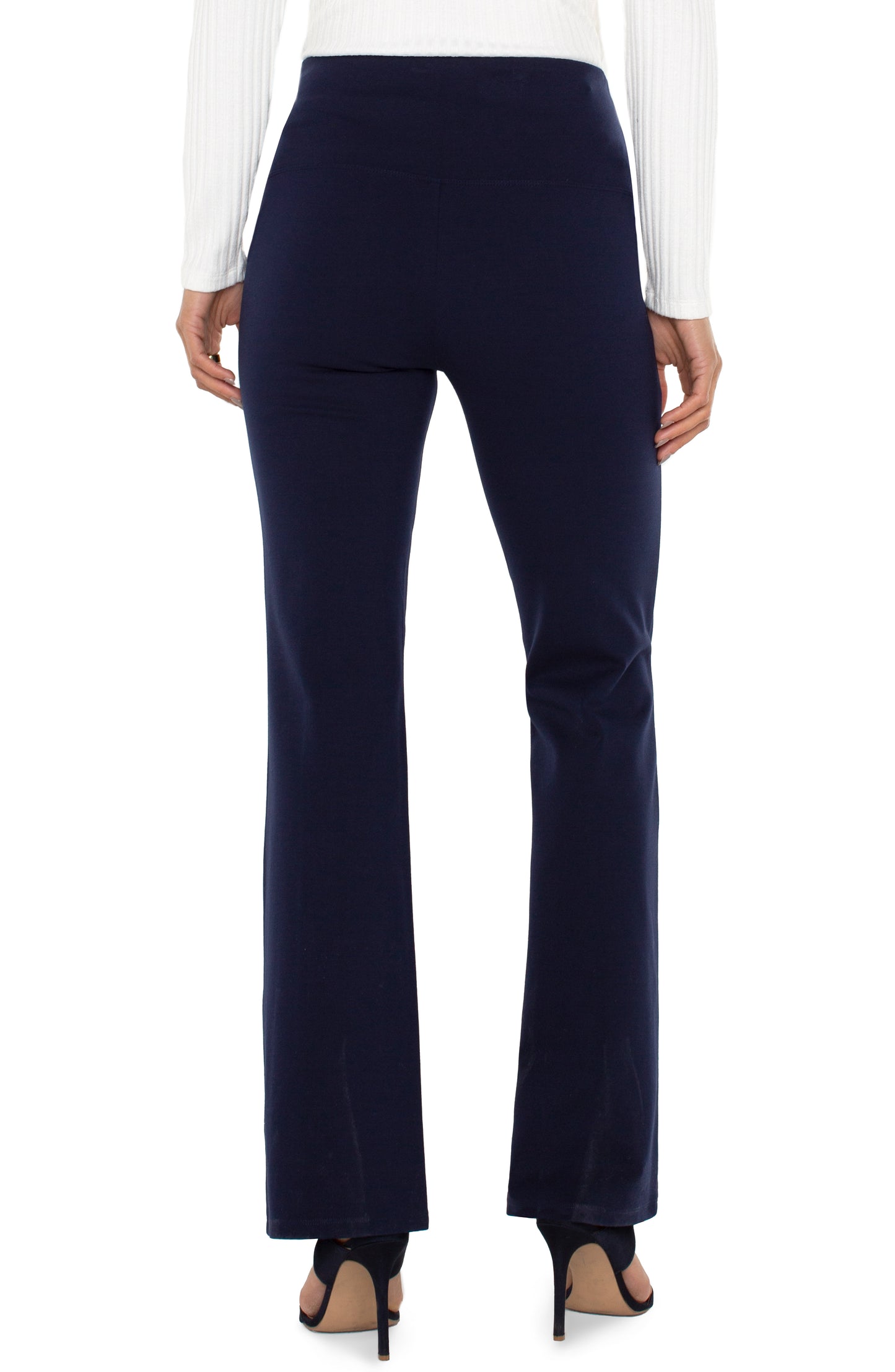 LIVERPOOL PEARL FULL LENGTH FLARE WITH PINTUCKS - 31" INSEAM