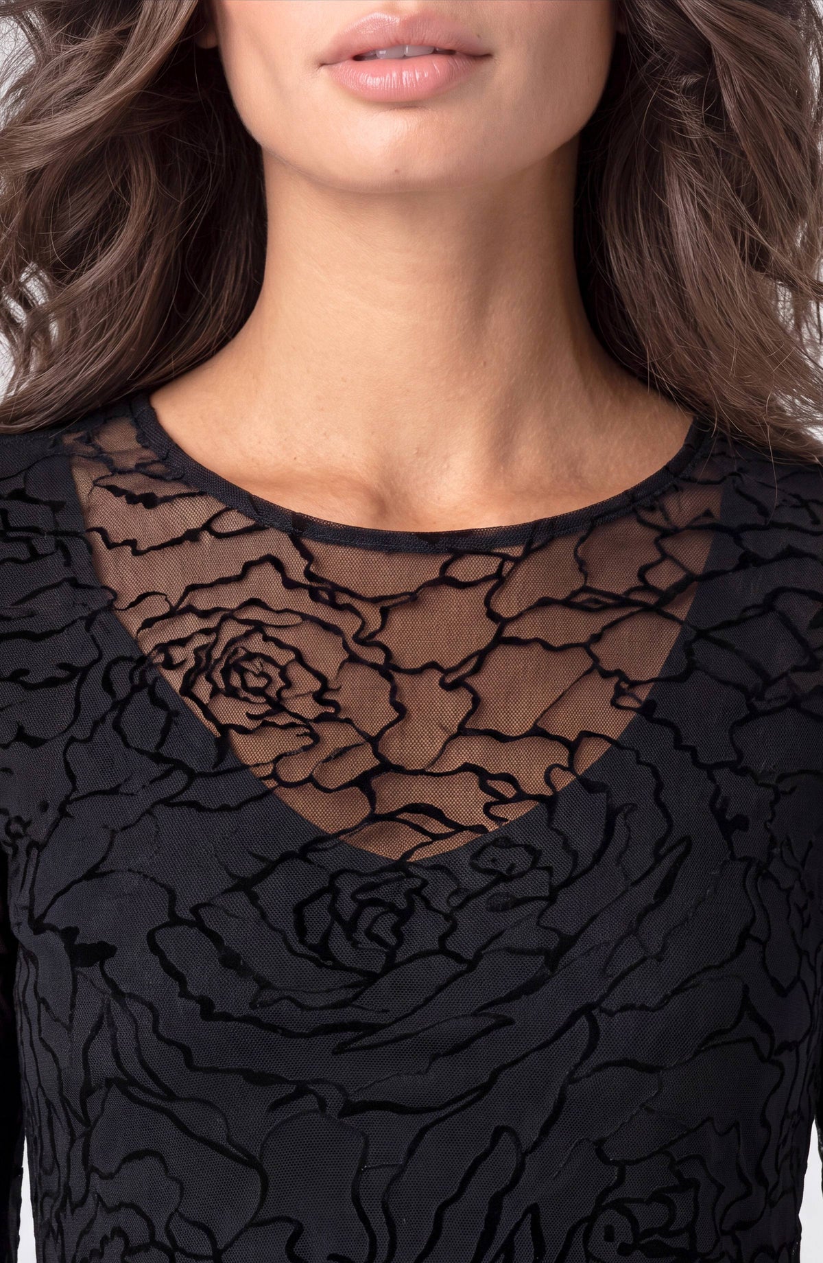 Liverpool Long Sleeve Layered Knit Top