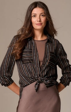 NIC+ZOE Mini Painted Stripe Shirt