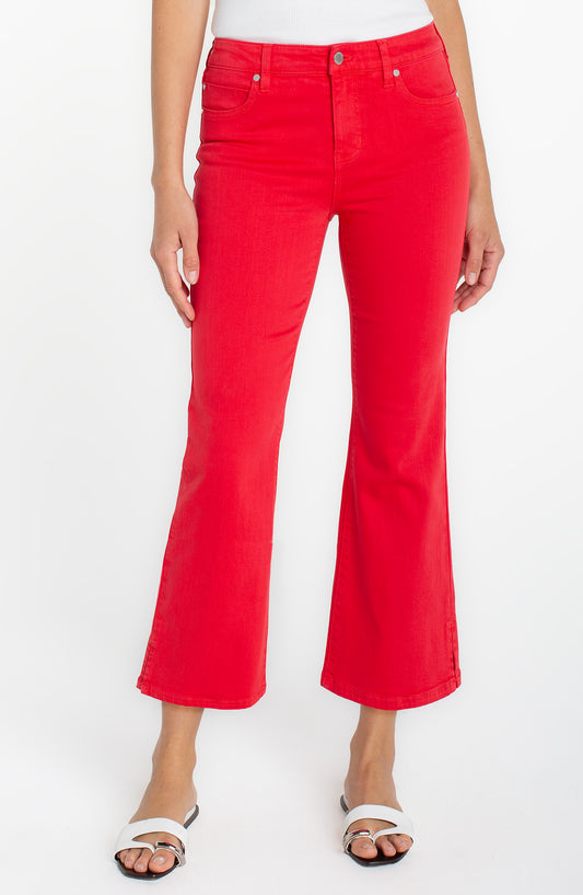 Liverpool Hannah Cropped Flare with Slit Hem 25.5' ins