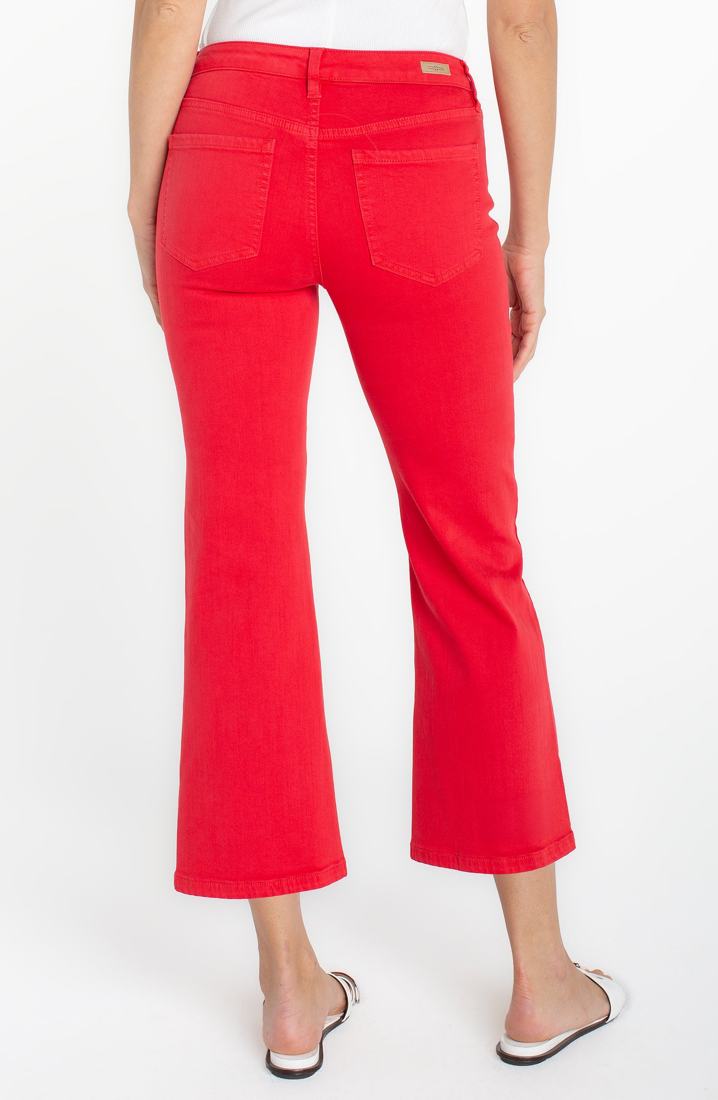 Liverpool Hannah Cropped Flare with Slit Hem 25.5' ins