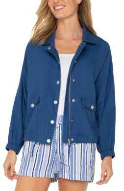 RAGLAN SLEEVE JACKET W/CINCH HEM