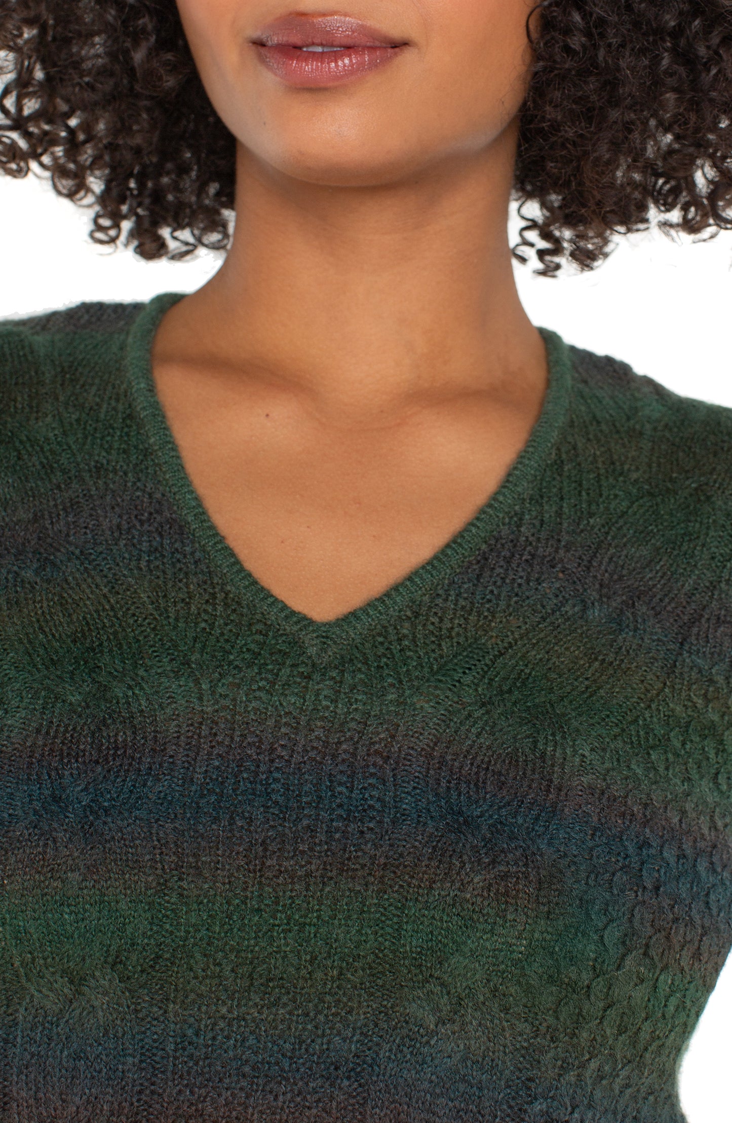 LIVERPOOL LONG SLEEVE DROP SHOULDER V-NECK SWEATER