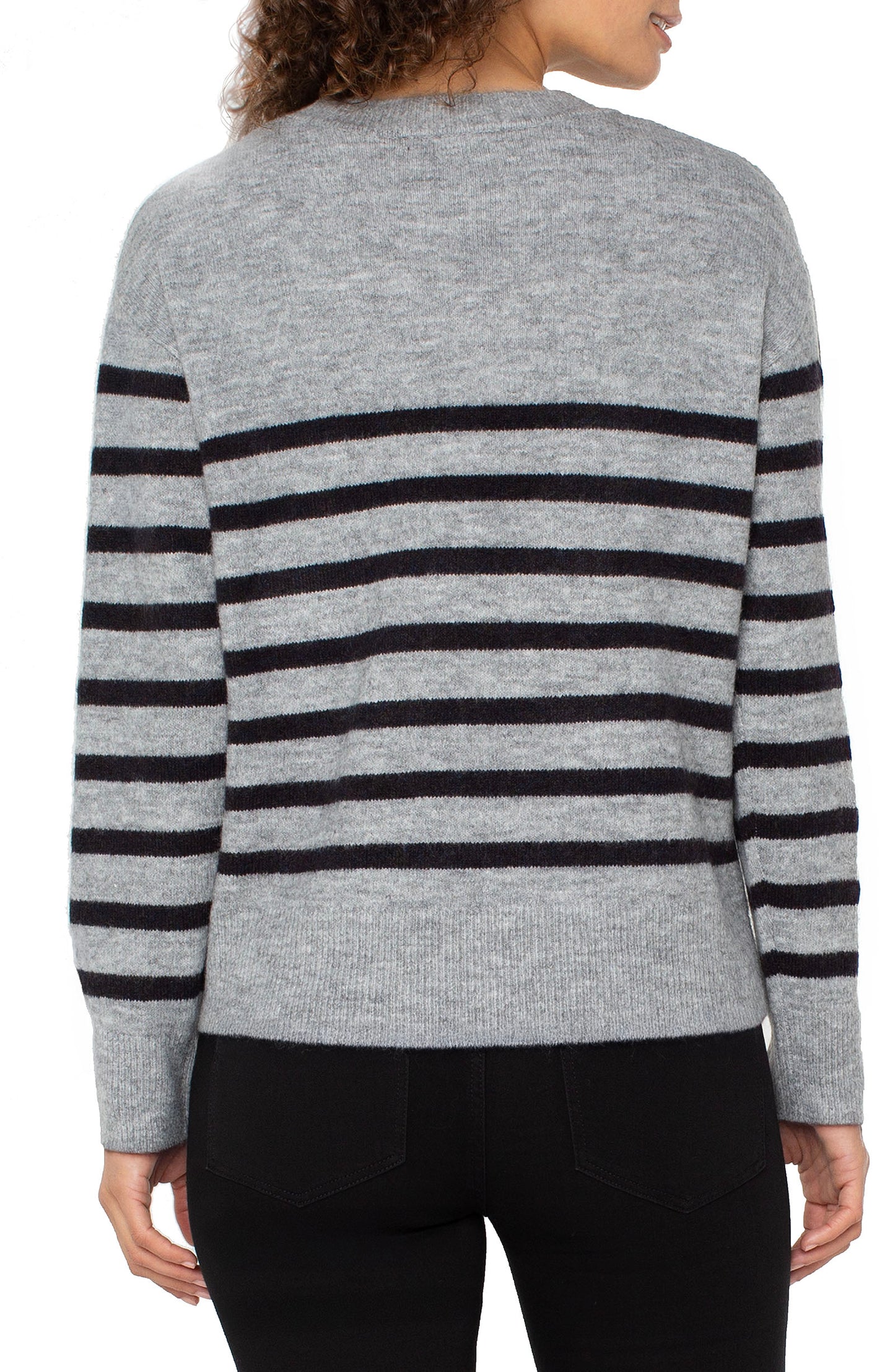 LIVERPOOL LONG SLEEVE CREW NECK DROPPED SHOULDER SWEATER