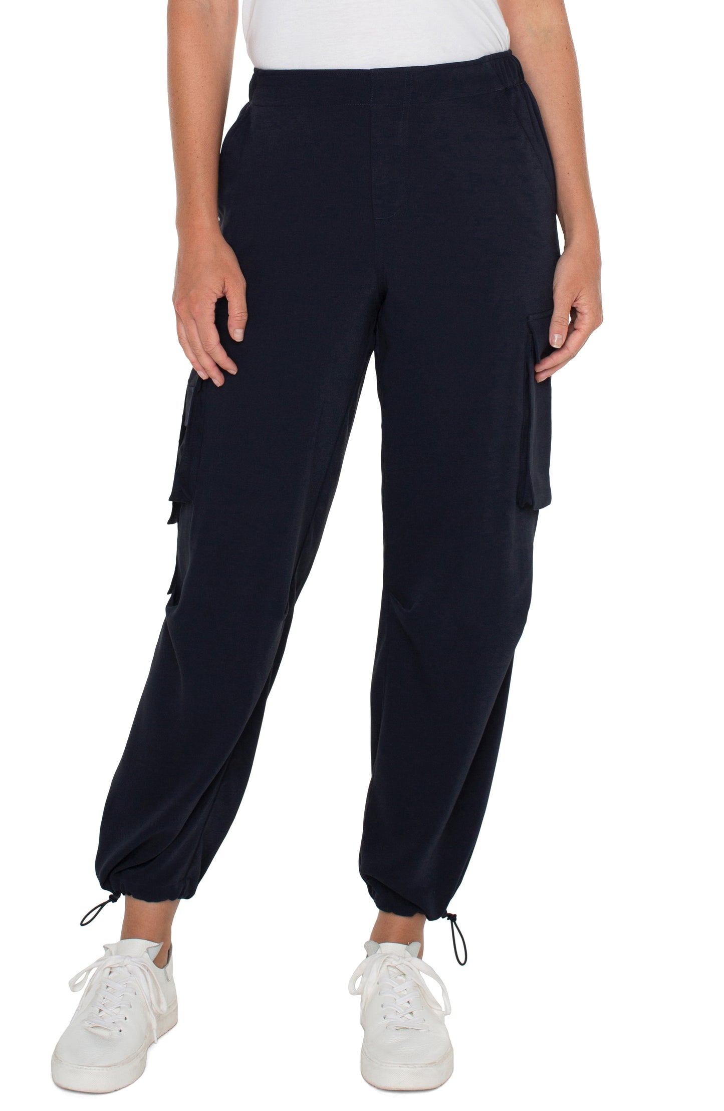 LIVERPOOL CINCH HEM PULLON PARACHUTE CARGO PANTS - 27" INSEAM