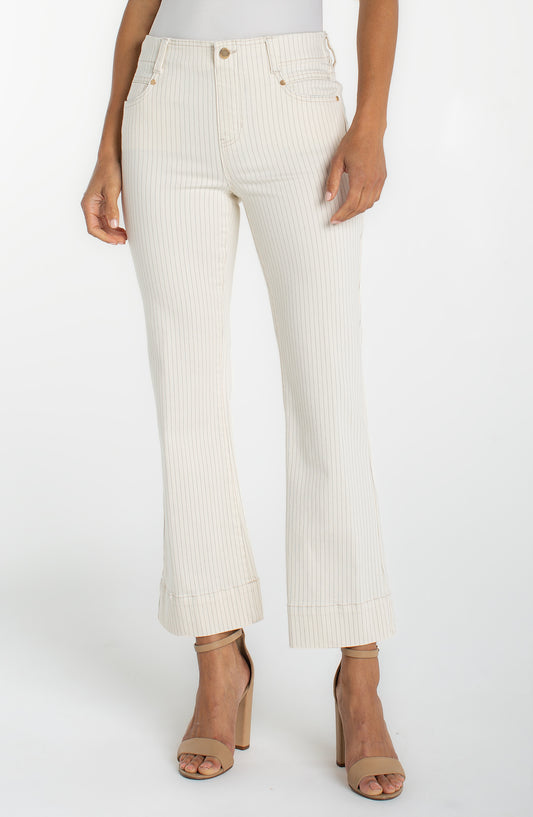 Liverpool Gia Glider Crop Flare With Wide Hem