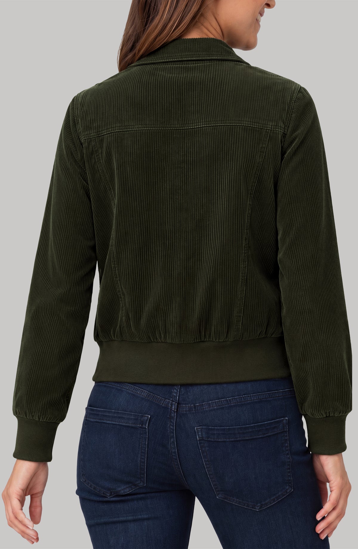 Livepool Zip Front Collared Bomber Jacket