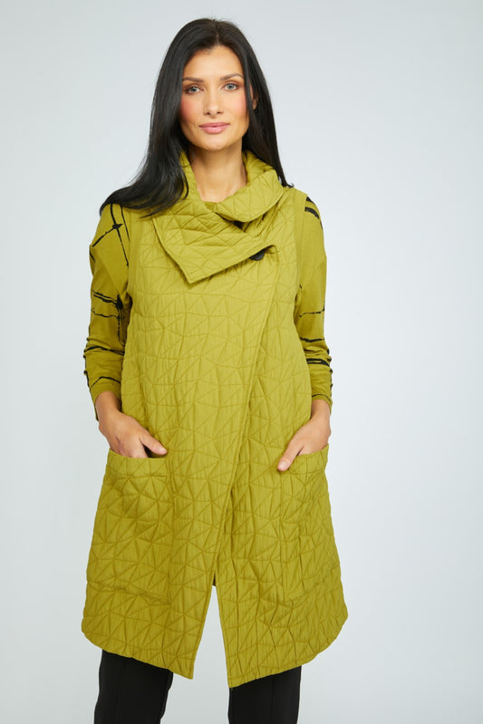 LIV BY HABITAT  KALEIDOSCOPE QUILTED ANGLED POCKET VEST