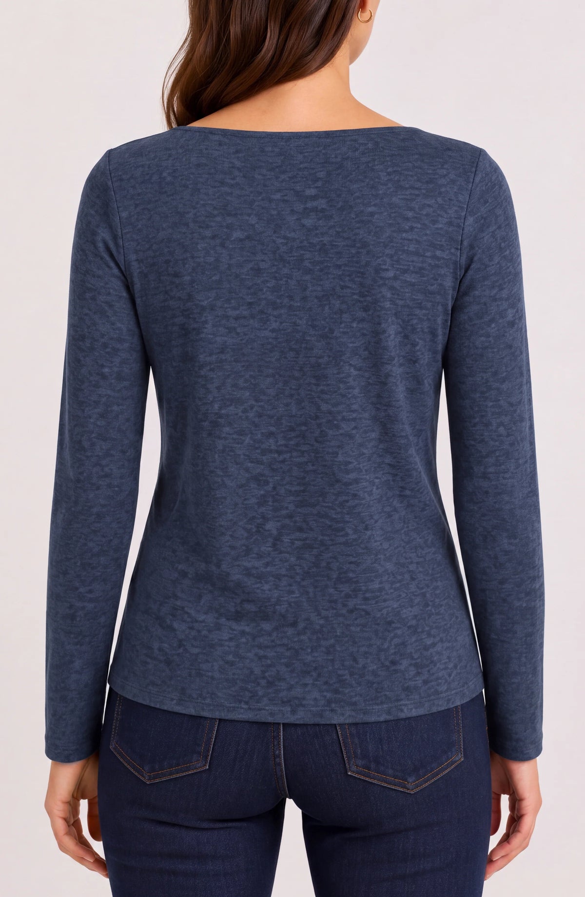 Liverpool Sleeve Boat Neck Knit Top with Twist Detail