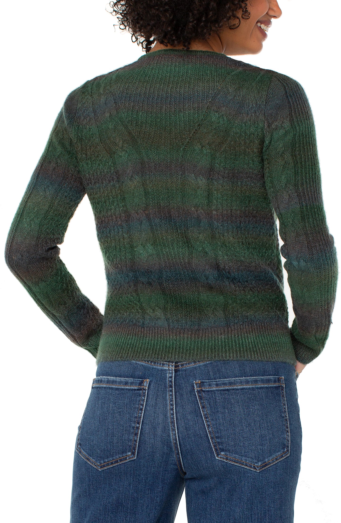 LIVERPOOL LONG SLEEVE DROP SHOULDER V-NECK SWEATER