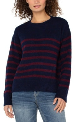 LIVERPOOL LONG SLEEVE CREW NECK DROPPED SHOULDER SWEATER