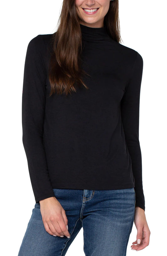LIVERPOOL LONG SLEEVE MOCK NECK KNIT TOP
