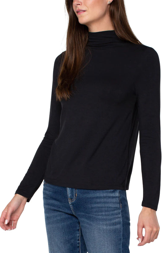 LIVERPOOL LONG SLEEVE MOCK NECK KNIT TOP