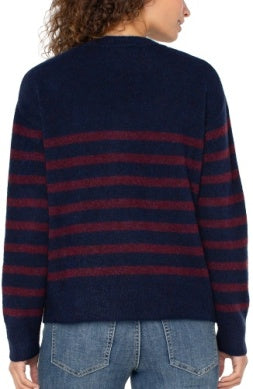 LIVERPOOL LONG SLEEVE CREW NECK DROPPED SHOULDER SWEATER