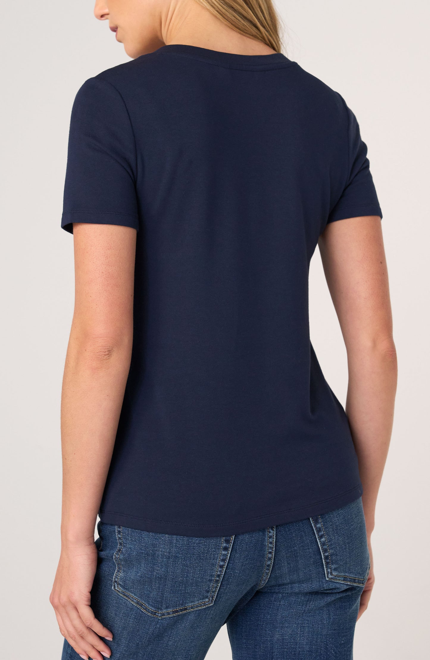 Liverpool Short Sleeve V-Neck Knit Tee