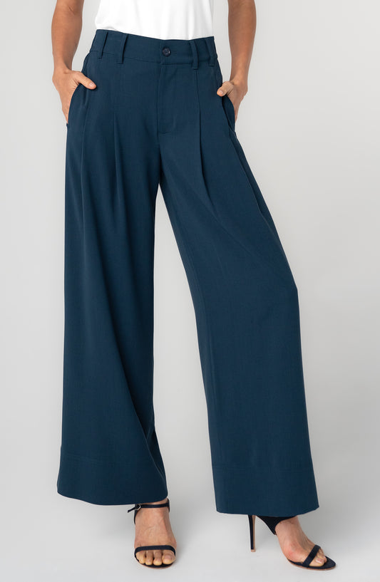 Liverpool High Rise Pleated Wide Leg Trouser