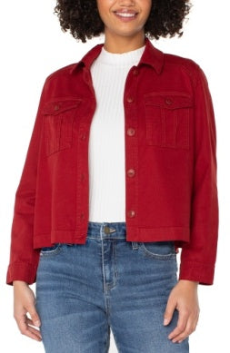 LIVERPOOL PLEAT BACK CROP JACKET