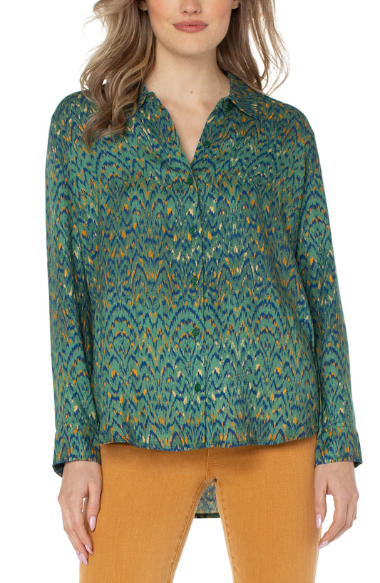 LIVERPOOL BUTTON UP WOVEN BLOUSE