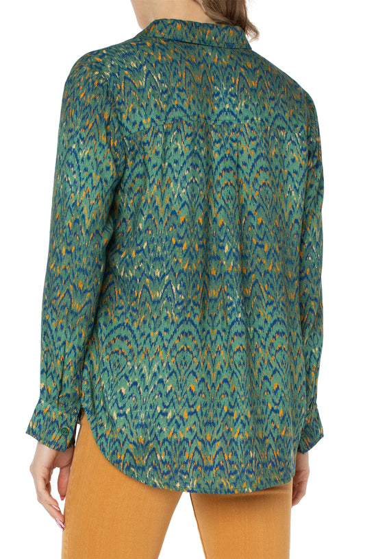 LIVERPOOL BUTTON UP WOVEN BLOUSE