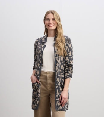 HATLEY SWEATER BLAZER FLORAL VINES