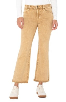 LIVERPOOL HANNAH CROP FLARE WITH FRAY 28" INSEAM