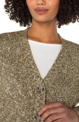 LIVERPOOL LONG SLEEVE BUTTON FRONT CARDIGAN SWEATER