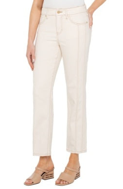 LIVERPOOL KENNEDY CROP STRAIGHT WITH SEAMING 27" INSEAM
