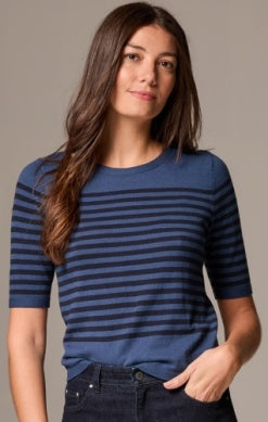 NIC+ZOE Stripe Pure Cotton Sweater Tee