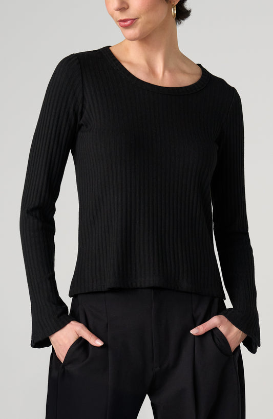 Liverpool Long Sleeve Scoop Neck Knit Top