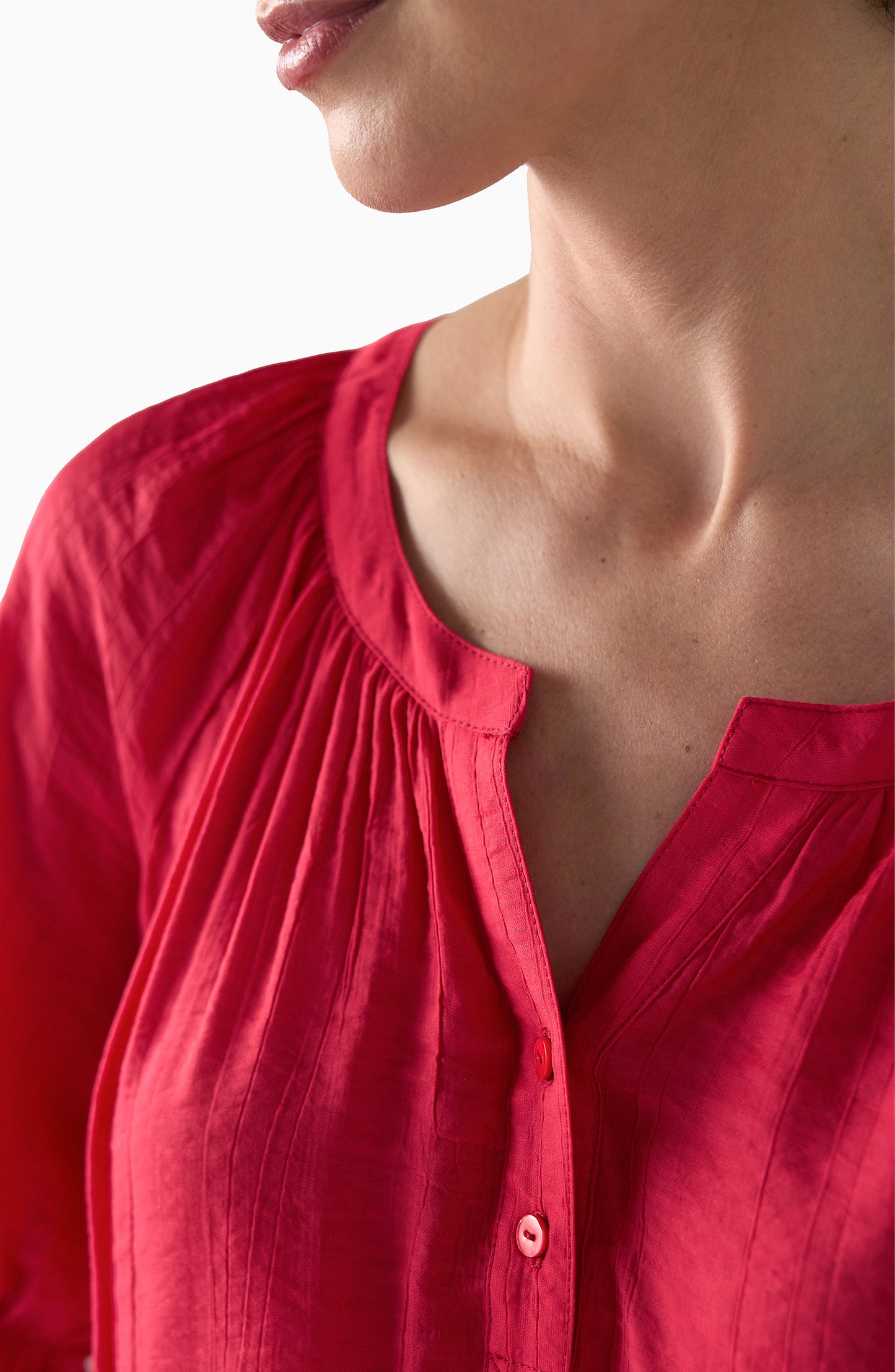 Liverpool Short Sleeve Half Placket Woven Blouse
