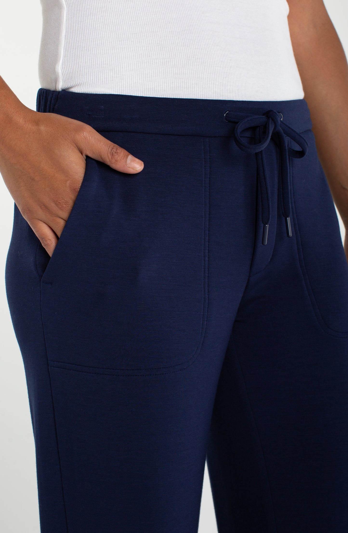 LIVERPOOL PULL ON WIDE LEG CROP TROUSER