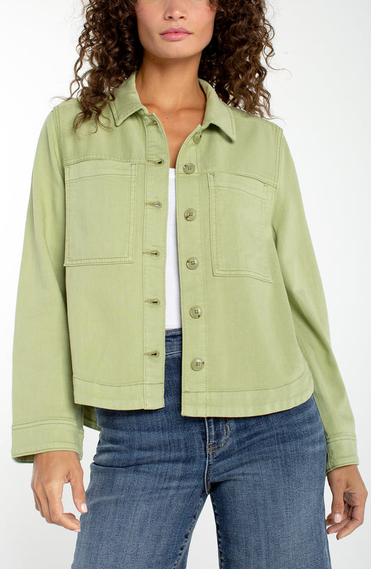 Liverpool High/Low Denim Shacket