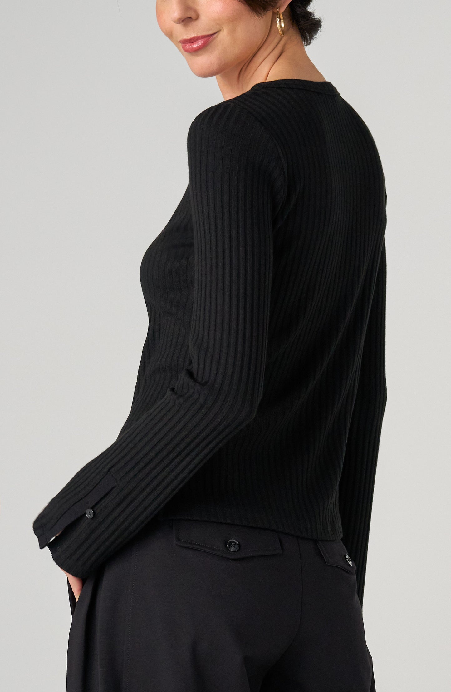 Liverpool Long Sleeve Scoop Neck Knit Top