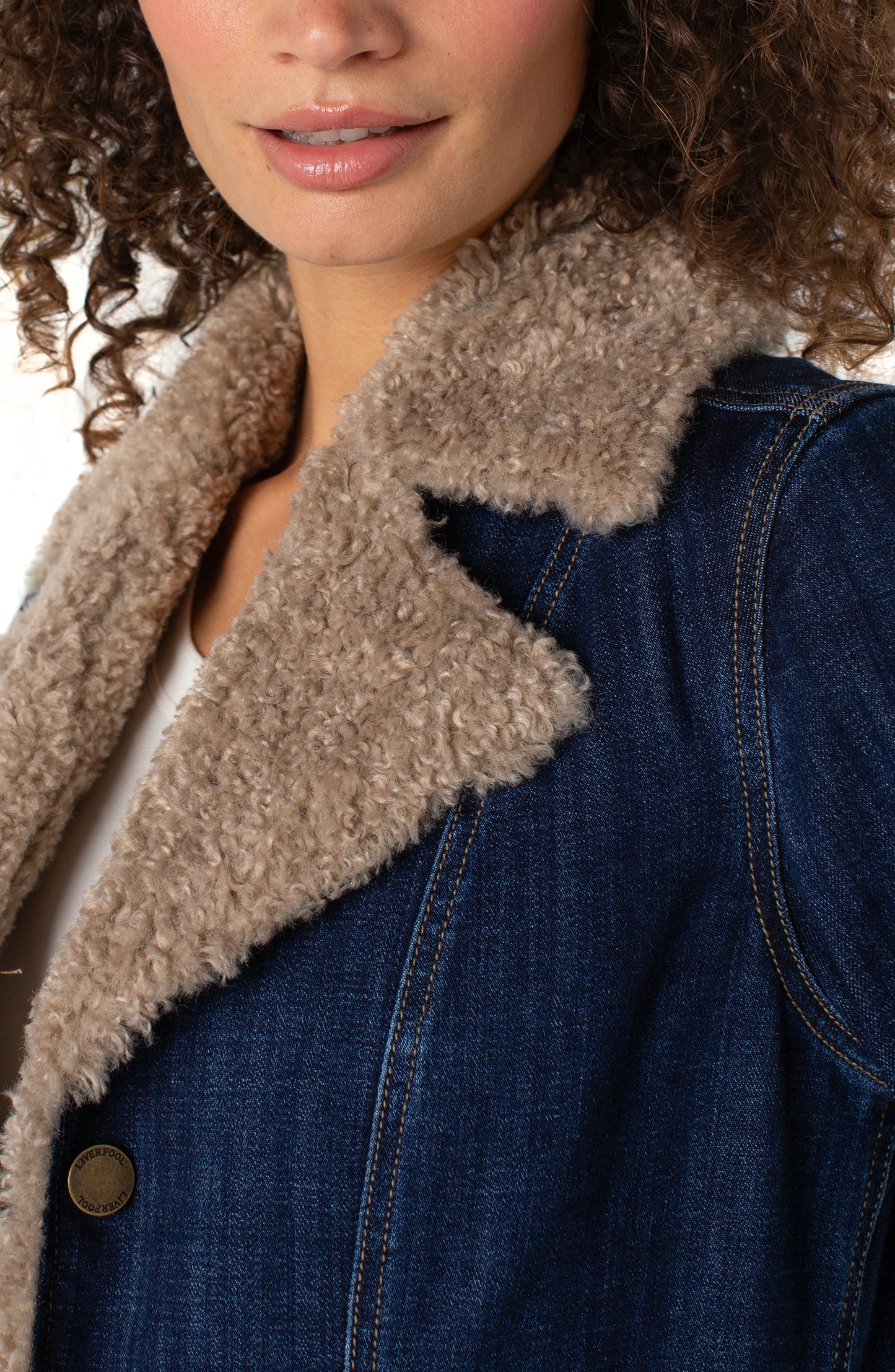 LIVERPOOL SHERPA TRIMMED NOTCH COLLAR JACKET