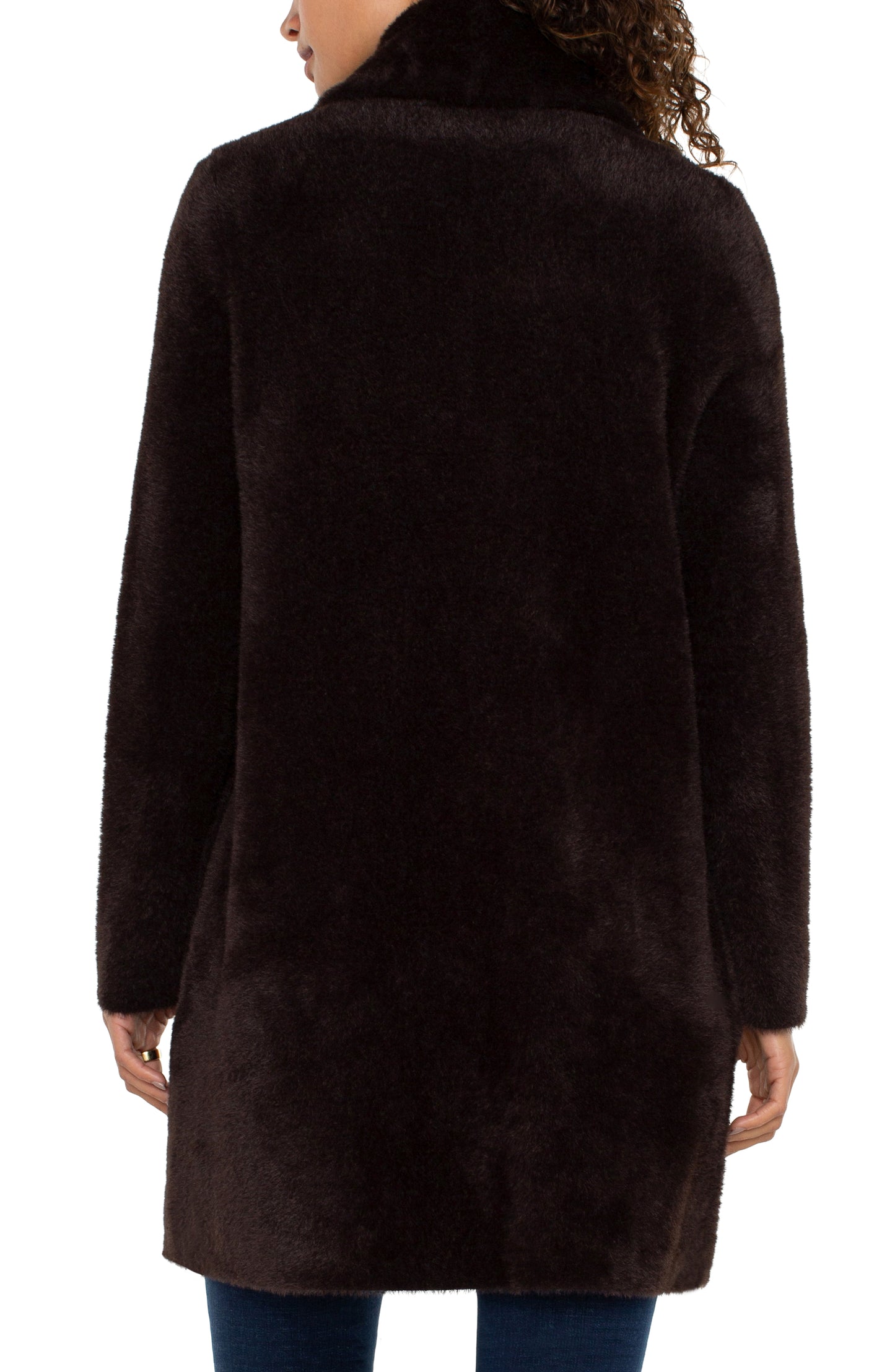 LIVERPOOL LONG SLEEVE OPEN FRONT SHAWL SWEATER COAT