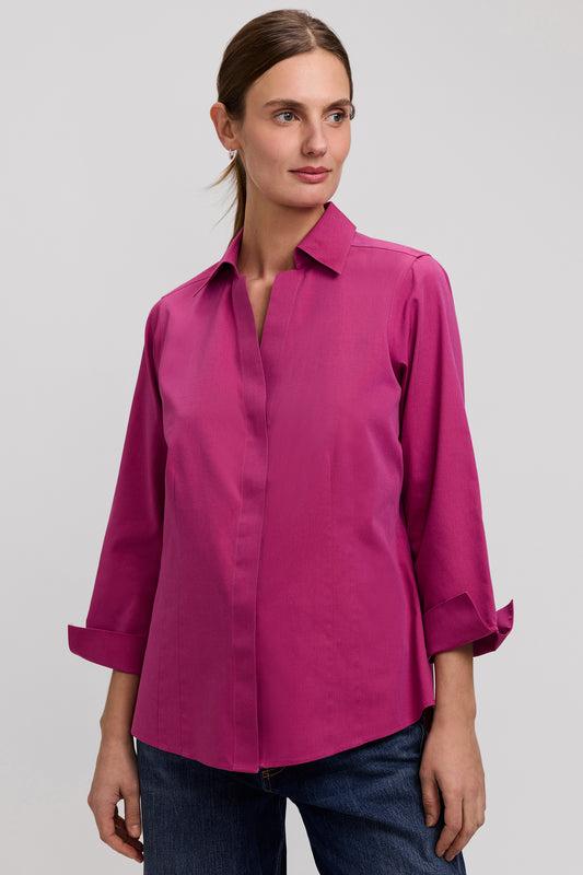 Foxcroft Pinpoint Taylor 3/4 Sleeve