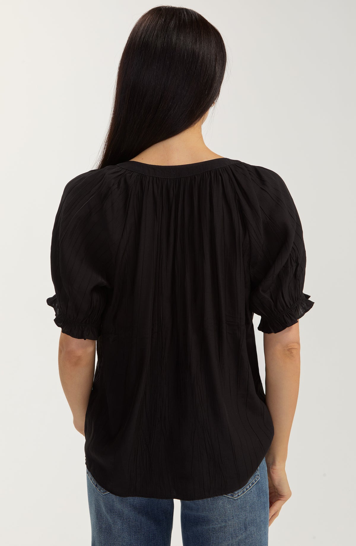 Liverpool Short Sleeve Half Placket Woven Blouse